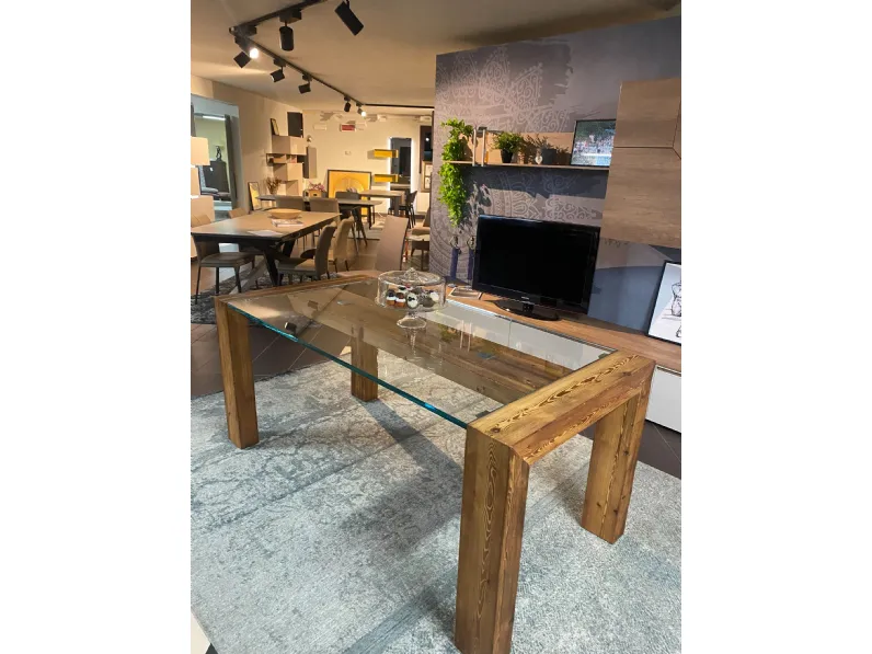 Tavolo in legno rettangolare Affinit Zamagna in offerta outlet