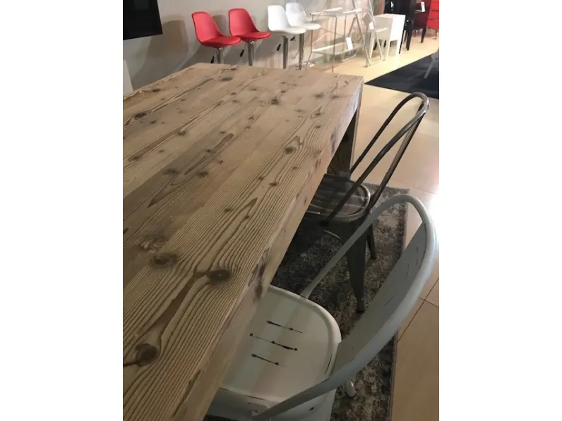 Tavolo in legno rettangolare Art.t7870 Artigianale in Offerta Outlet