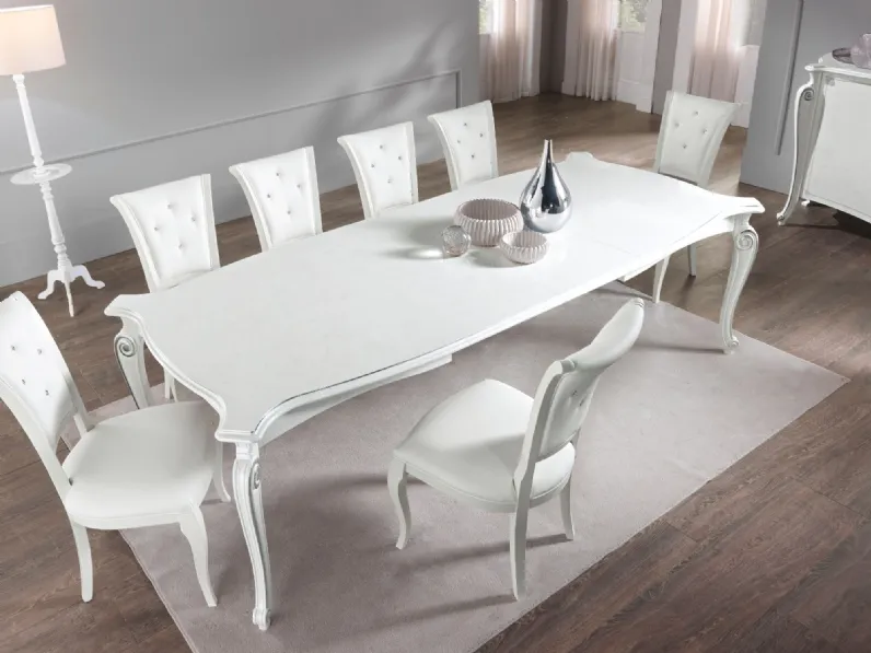 Tavolo in legno rettangolare Modello chanel Artigianale a prezzo ribassato