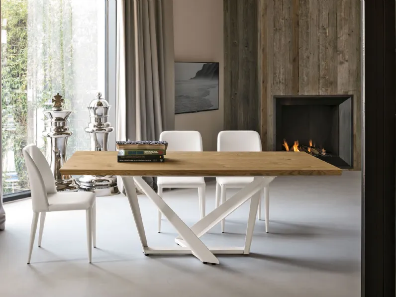 Tavolo in legno rettangolare Priamo 200 Mottes selection in offerta outlet