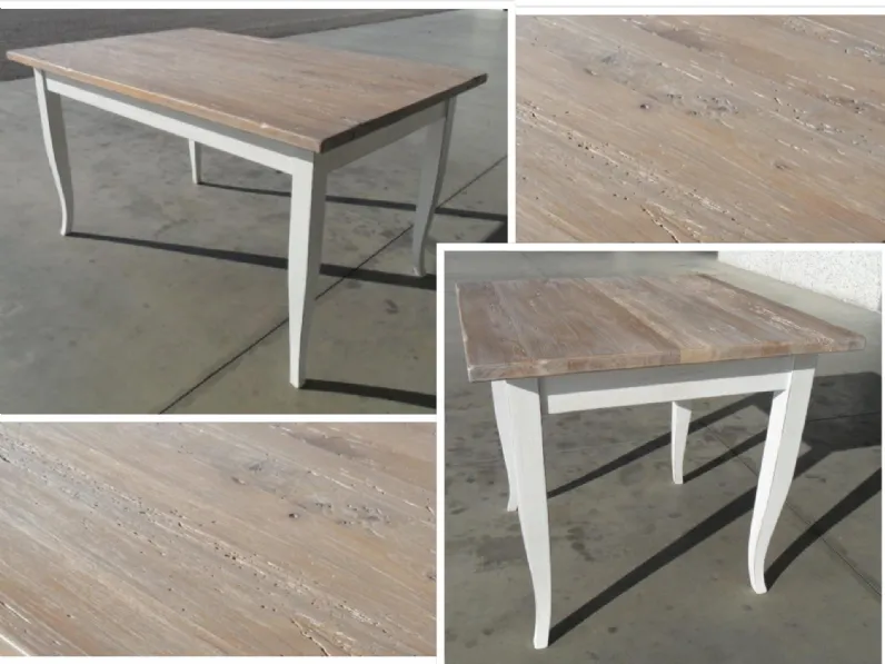 Tavolo in legno rettangolare Scrivania in legno stile shabby chic mottes mobili Artigianale a prezzo scontato