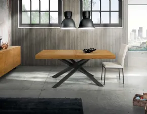 Tavolo in rovere Moletta, allungabile. Mobili in legno, scontato del 50%.