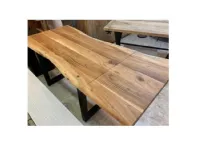 Tavolo in legno rettangolare Tavolo industrial allungabile nature Outlet etnico a prezzo ribassato