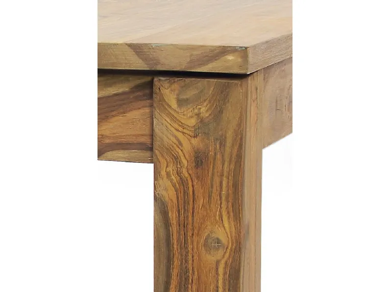 Tavolo in legno rettangolare Tavolo  nature allungabile con prolunghe a scomparsa   Outlet etnico a prezzo scontato