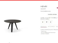 Tavolo in legno rotondo Henry Stones in offerta outlet