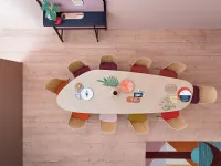Tavolo in legno sagomato Tweed Zanotta a prezzo scontato