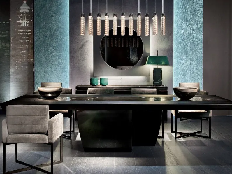Tavolo in marmo rettangolare Tavolo luxury legno e marmo  Md work in offerta outlet