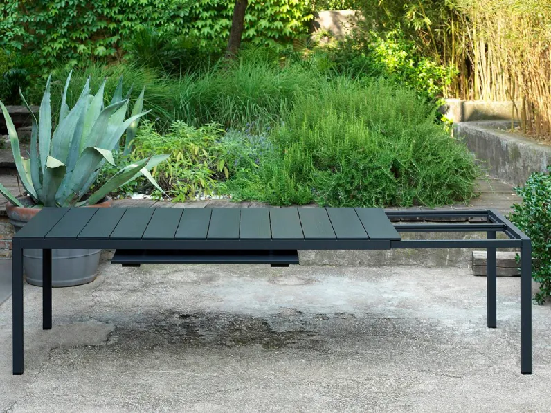 Tavolo in metallo rettangolare Rio alu 210 ext. Nardi outdoor in offerta outlet
