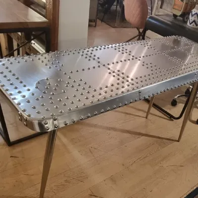 Tavolo in metallo rettangolare Tavolo consolle aviator Outlet etnico a prezzo scontato