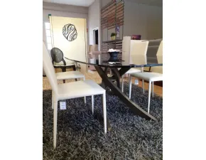 Tavolo in vetro ovale Artistico Bontempi in offerta outlet