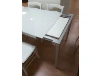 Tavolo in vetro rettangolare Alluminio Flai in offerta outlet