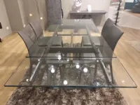 Tavolo in vetro rettangolare Jerry Cattelan italia a prezzo ribassato