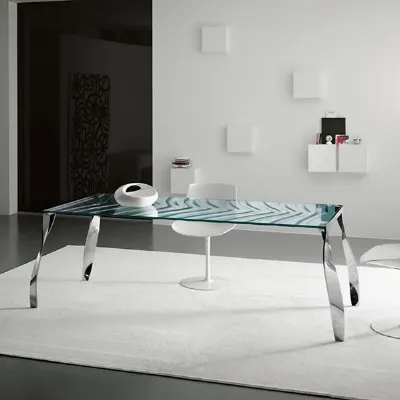 Tavolo Luz de luna Tonelli design in vetro Fisso