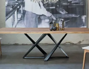 Tavolo rettangolare in legno Millenium 20.38 rovere Bontempi in Offerta Outlet