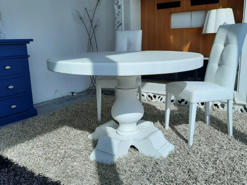 Tavolo in legno rotondo Modello Amalfi. Artigianale, outlet con sconto.
