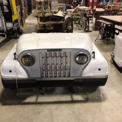 Tavolo Outlet etnico Mobile tavolo bamcone  jeep  con 4 casetti e ruote   PREZZI OUTLET