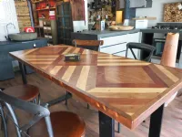 Tavolo Outlet etnico Tavolo legno metallo design in offerta   PREZZI OUTLET