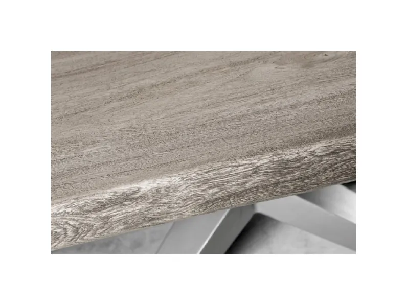 TAVOLO Outlet etnicoTavolo minimal  design grey il legno e metallo in offerta  SCONTATO 48%