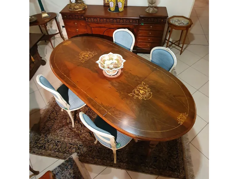 Tavolo Ovale allungabile Artigianale in legno Allungabile