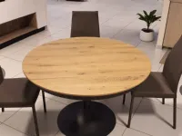 Tavolo in legno rotondo Eclipse Ozzio in offerta outlet