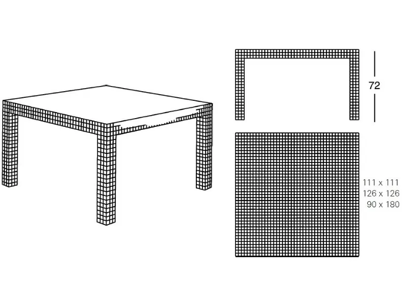 Tavolo fisso Quaderna zanotta 2600 Zanotta a soli 3700