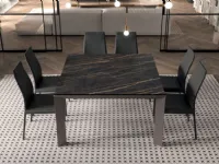 Tavolo quadrato in ceramica Metro' quadro Ozzio in Offerta Outlet