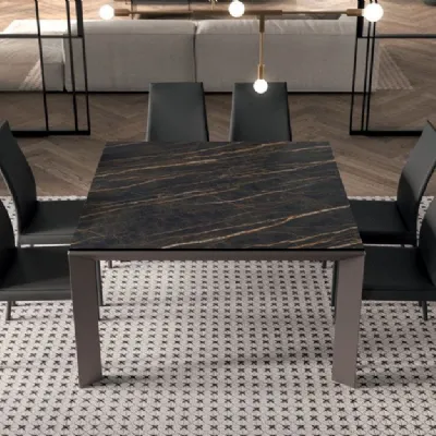 Tavolo quadrato in ceramica Metro' quadro Ozzio in Offerta Outlet
