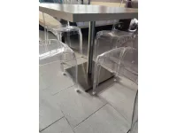 Tavolo quadrato in legno Tavolo completo di 4 sedie fine serie Md work in Offerta Outlet