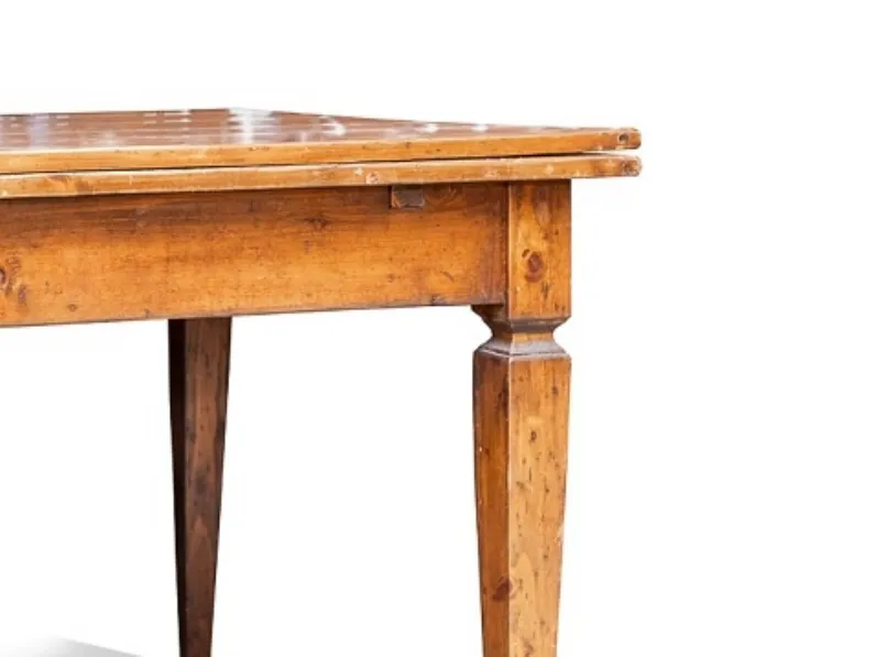 Tavolo Quadro vecchio Artigianale in legno Allungabile