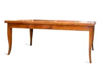 Tavolo rettangolare a quattro gambe Noce vecchio Artigianale scontato