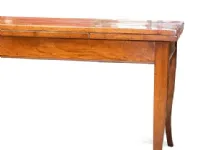 Tavolo rettangolare a quattro gambe Noce vecchio Artigianale scontato