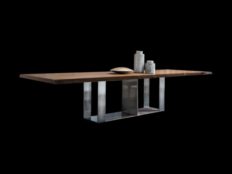 Tavolo rettangolare con basamento centrale Luxury maxi 350 cm tavolo design italy  Md work scontato