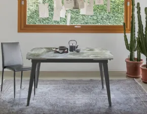 Tavolo rettangolare in ceramica Mare 1 Artigianale in Offerta Outlet