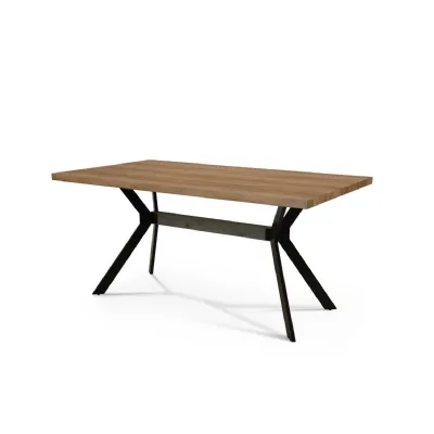 Tavolo rettangolare in legno e resina Tavolo impiallacciato di Collezione esclusiva in Offerta Outlet