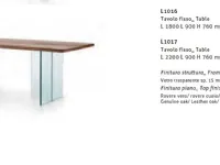 Tavolo rettangolare in legno Glass Maronese in Offerta Outlet
