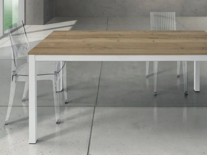 Tavolo rettangolare in legno Macart843 Artigianale in Offerta Outlet