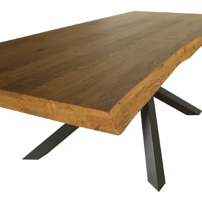 Tavolo rettangolare in legno Mobilike ml8461 Artigianale in Offerta Outlet