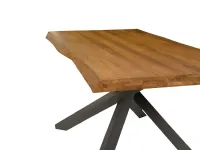 Tavolo rettangolare in legno rovere intrecciato artigianale. Offerta Outlet!