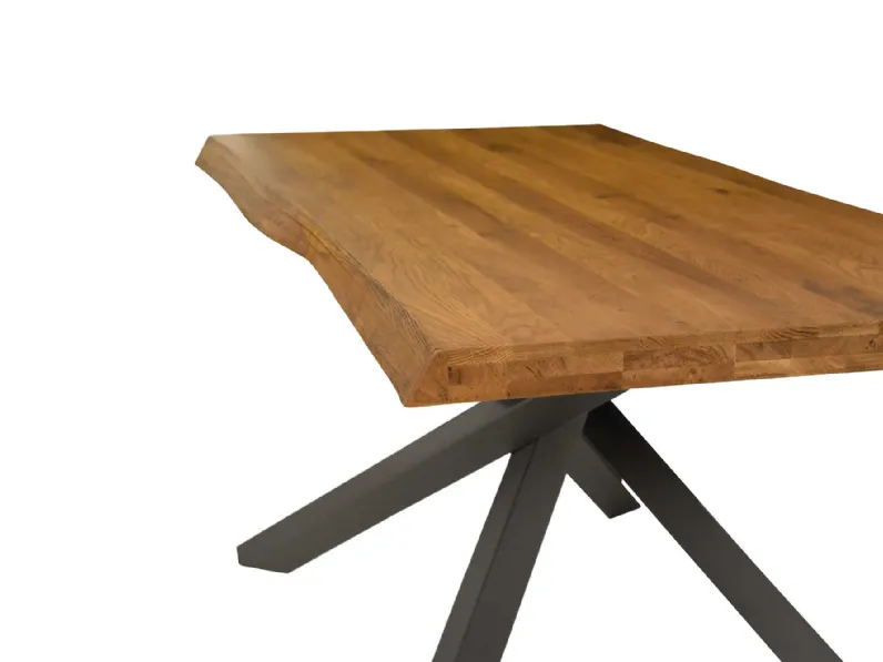 Tavolo rettangolare in legno rovere intrecciato artigianale. Offerta Outlet!