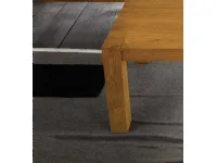 Tavolo rettangolare in legno Tavolo in legno massello con due allunghe da 50cm Mottes selection in Offerta Outlet