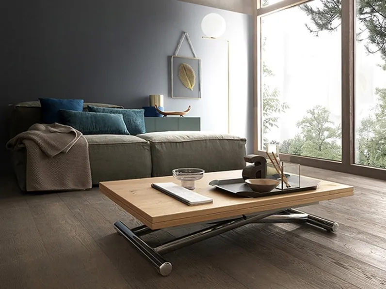 Tavolino trasformabile in tavolo in legno Universe Altacom in Offerta Outlet