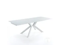 Tavolo rettangolare in metallo Tips evolution vetro bianco Tomasucci in Offerta Outlet