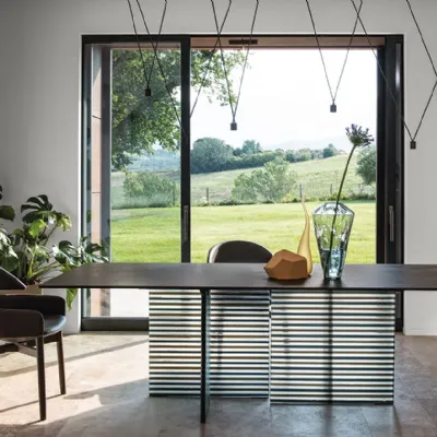 Tavolo rettangolare in vetro Big-wave Fiam in Offerta Outlet
