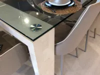 Tavolo rettangolare in vetro Cristal Stones in Offerta Outlet