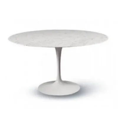 Tavolo rotondo in pietra Saarinen made in italy diametro 107 Artigianale in Offerta Outlet