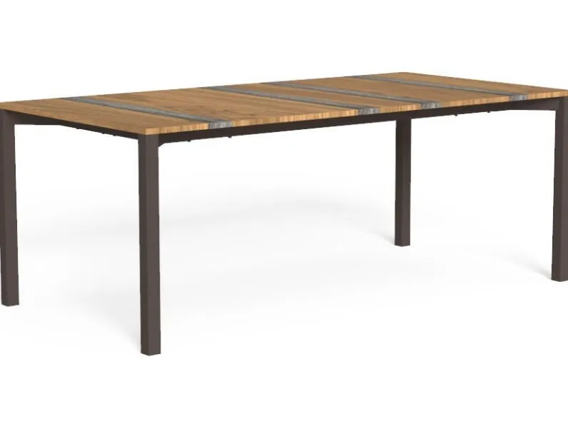Tavolo con piano in legno quadrato di Talenti a PREZZO OUTLET 