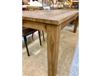 Tavolo in legno rettangolare Tavolo fisso teak 200 o 250 cm  Outlet etnico a prezzo ribassato