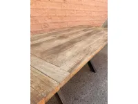 Tavolo Tavolo industrial legno ferro  allungabile in offerta Outlet etnico in legno Allungabile