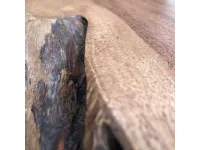 Tavolo Tavolo industrial maui in ferro e legno tronco unico Outlet etnico in OFFERTA OUTLET