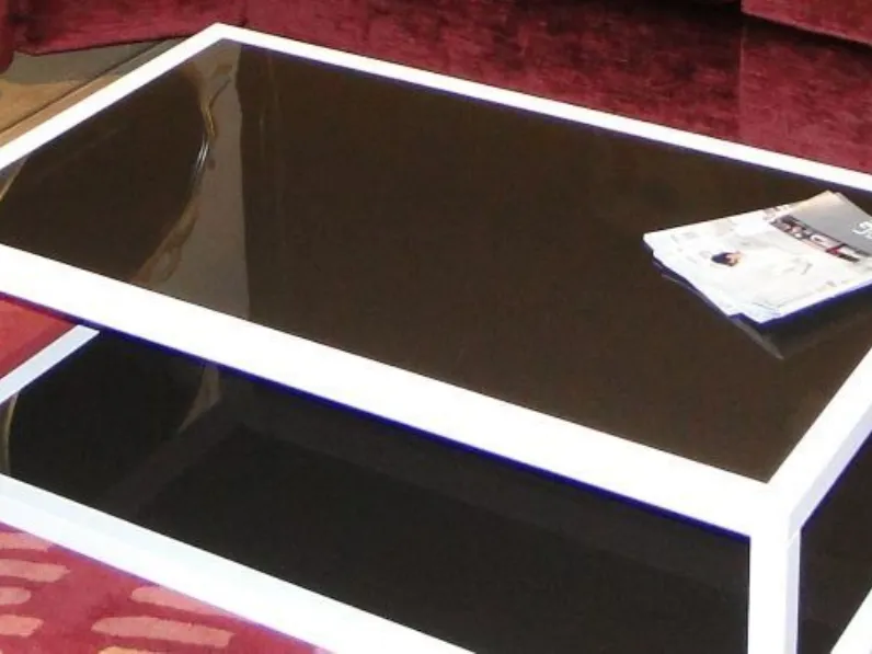 Tavolino Frassino e vetro laccato della marca Tonin casa in offerta